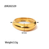 18K Gold-plated Curved Plain Ring – Holiday Gift Ideas — 2