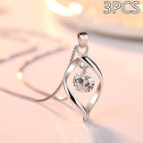 Zircon Twist Fashion Necklace Pendant – Jewelry Gift Ideas — 20