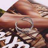 Sterling Silver Creative Simple X Cross Ring – Birthday Gifts — 3