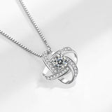 S925 Silver Heart Of Eternity Clover Necklace – Jewelry Gift Ideas — 2