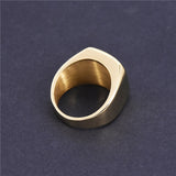 Rhinestone Square Ring Gold Color Stainless Steel – Meaningful Gifts — 3