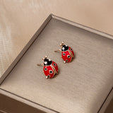 Japanese And Korean Retro Cute Fashion LADYBIRD Stud – Stylish Gifts — 2