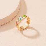 Oil Dripping Twelve Constellation Free Size Rings – Birthday Gifts — 4