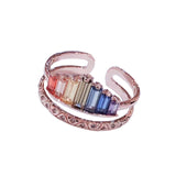 Rainbow Micro Diamond Ring For Lady – Special Occasion Gifts — 3