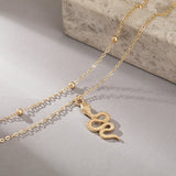 Snake Pendant Necklace Ins Personality Alloy Bead – Jewelry Gift Ideas — 5
