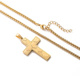 Men's Stainless Steel Lettering Cross Necklace – Jewelry Gift Ideas — 17