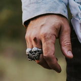 Stainless Steel Moth Skull Ring – Small Gift Ideas — 5