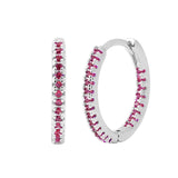 Circle Female Earrings Ear Clip Multicolor Zircon – Gifts for Her — 12