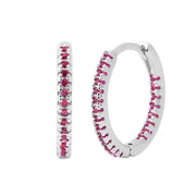Circle Female Earrings Ear Clip Multicolor Zircon – Gifts for Her — 12