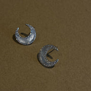 Moon Sea Diamond Shell Stud Earrings For Women – Gifts for Her — 4
