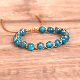 Women's Blue Apatite Beads Simple Braided – Jewelry Gift Ideas — 5
