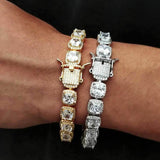 10mm Men's Rock Candy Bracelet Copper Micro Inlay – Jewelry Gift Ideas — 4