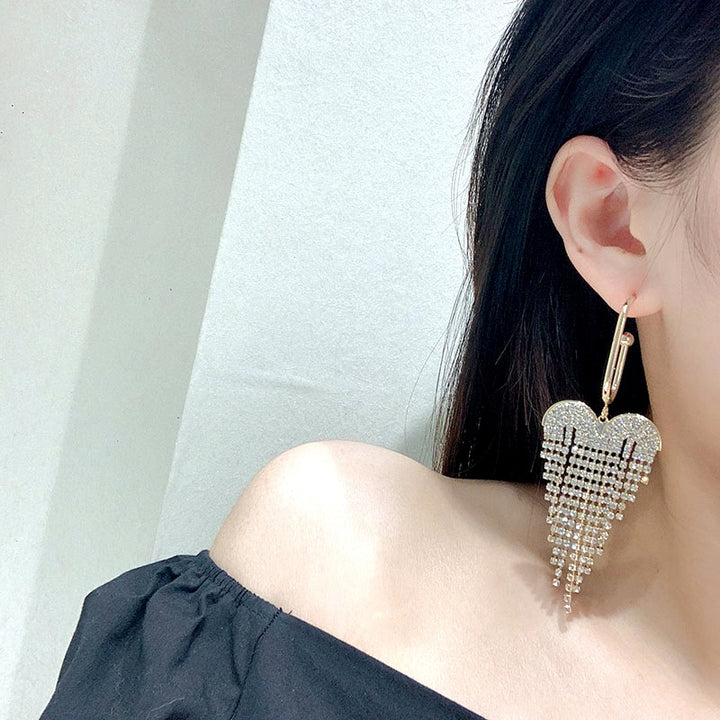 Women's Fashion Temperament Rhinestone Long Tassel – Stylish Gifts — 1