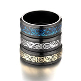 Dragon Pattern Rings Men Stainless Steel Ring – Jewelry Gift Ideas — 7