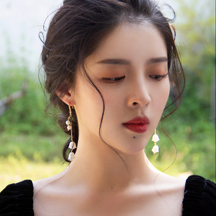 French Vintage Bell Orchid Earrings – Stylish Gifts — 1