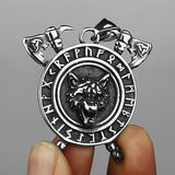 Wolf Head Titanium Steel Pendant Axe Celtic – Jewelry Gift Ideas — 6