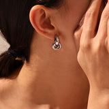 Simple Circle Line Winding Ear Studs – Useful Gifts — 2