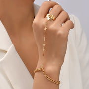 Sequin Chain Ring Link Bracelet European And American – Stylish Gifts — 1