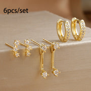 Women's Inlaid Zircon 18K Gold Plating 6-piece Set – Gifts for Her — 6