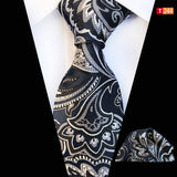 Pocket Square Tie Two-piece Set Polyester Jacquard – Surprise Gifts — 8