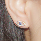 Women's Diamond Inlaid Small Eyes Trendy Earrings Are – Gifts for Her — 5