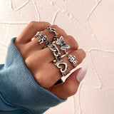 Statement Vintage Silver Spades Solitaire Knuckle Ring – Stylish Gifts — 2