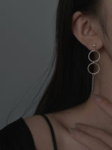Asymmetric Geometric Ring Chain Earrings – Holiday Gift Ideas — 10