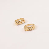 Letter Seal Titanium Steel Plating 18K Gold Ring – Unique Gift Ideas — 6