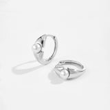S925 Sterling Silver Pearl Small Ear Ring Women's – Gifts for Her — 4