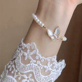Pearl Bracelet Female Fritillary Butterfly Clover – Jewelry Gift Ideas — 1