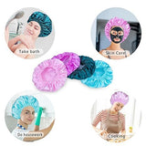 Double-layer Shower Cap Satin Long Hair Shower Cap – Beauty Gifts — 8