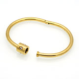 Bracelet Cylindrical Opening Titanium Steel – Jewelry Gift Ideas — 3