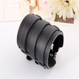 Exaggerated Punk Cattle Leather Bracelet Wide – Jewelry Gift Ideas — 3