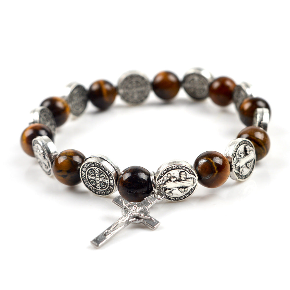Religious Zinc Alloy Jesus Cross Benedict Tiger – Jewelry Gift Ideas — 1