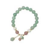 Female Forest Green Strawberry Crystal Bracelet – Jewelry Gift Ideas — 5