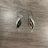 Vintage Original Ancient Silver Natural Leaf Earrings – Birthday Gifts — 2