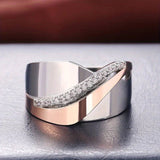 Electroplating Two-color Diamond-studded Ring – Holiday Gift Ideas — 6