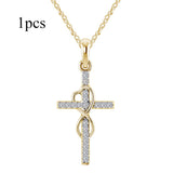 Alloy Pendant With Diamond And Eight-character – Jewelry Gift Ideas — 10