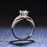 Mosan Diamond Female Silver Ring Gold Exaggerated Two – Gifts for Her — 5