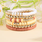 Retro Bohemian Polymer Clay Ball Bracelet Suit – Jewelry Gift Ideas — 2