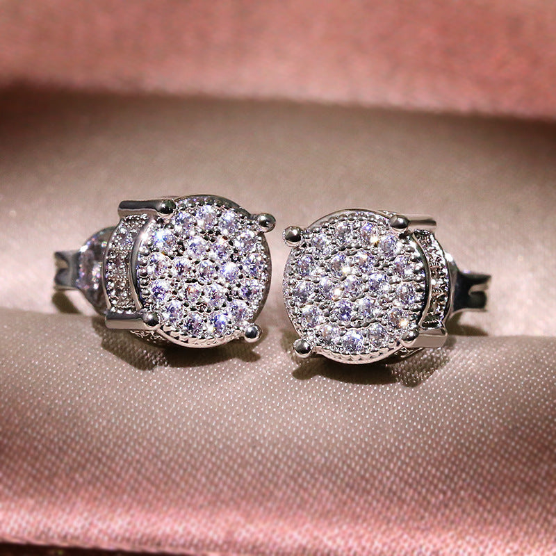 Hot Selling Four Claw Round Zircon Earrings For Women – Gifts for Her — 1