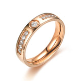 Stainless Steel Diamond Plated Rose Gold Ring – Useful Gifts — 2
