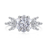 High Carbon Diamond Square Diamond S925 Ring – Gift Ideas — 12