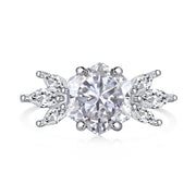 High Carbon Diamond Square Diamond S925 Ring – Gift Ideas — 12