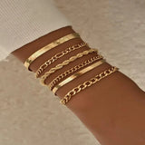 Simple Multi-layer Metal Blade Chain Layered – Jewelry Gift Ideas — 7