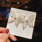Sterling Silver Needle Hollow Mesh Butterfly Studs – Gifts for Couples — 11