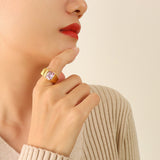 Light Luxury Simple Zircon Inlaid Ring Women's Vintage – Gifts for Her — 3