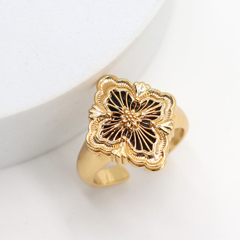 Vintage Style Elegant S925 Silver Gold-plated Hollow – Stylish Gifts — 1