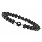 6MM Natural Frosted Agate Letter Bracelet – Jewelry Gift Ideas — 19