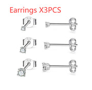 Sterling Silver Simple Piercing Stud Earrings – Meaningful Gifts — 4